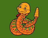 Una serpiente de cascabel