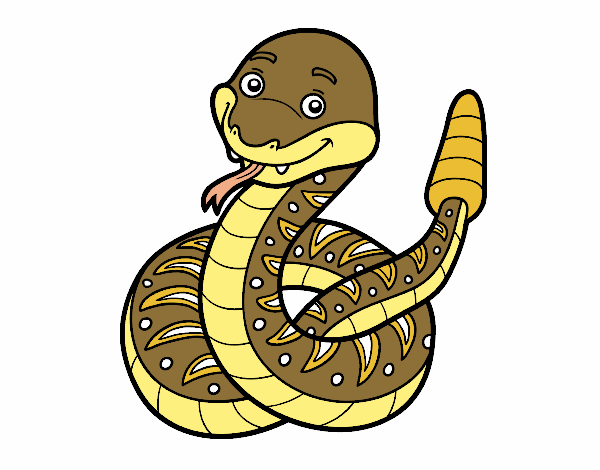 Una serpiente de cascabel