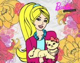 Barbie con su linda gatita