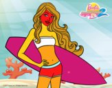 Barbie con tabla de surf