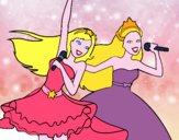 Barbie y la princesa cantando