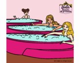 Barbie y sus amigas en el jacuzzi