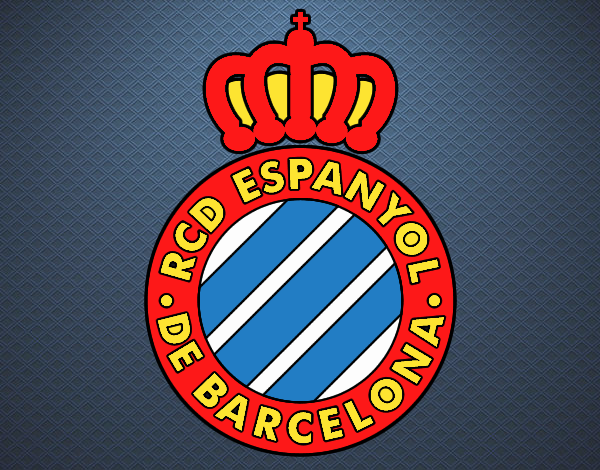 Dibujo de Escudo del RCD Espanyol pintado por en Dibujos.net el día  14-06-23 a las 21:07:08. Imprime, pinta o colorea tus propios dibujos!