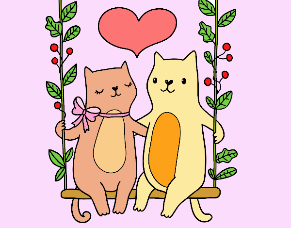 Gatitos enamorados