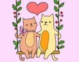 Gatitos enamorados