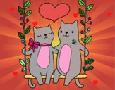 Gatitos enamorados