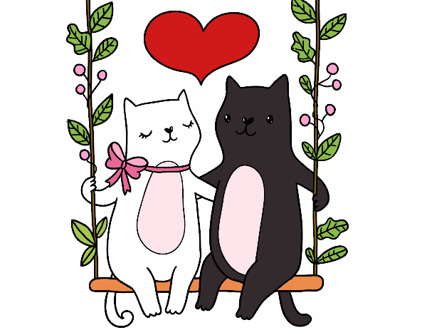 Gatitos enamorados