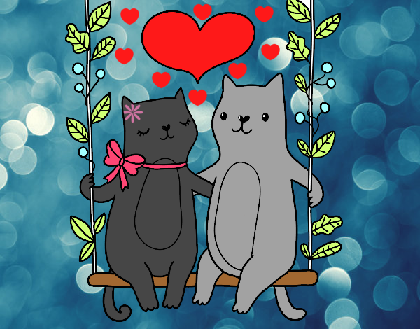 Gatitos enamorados