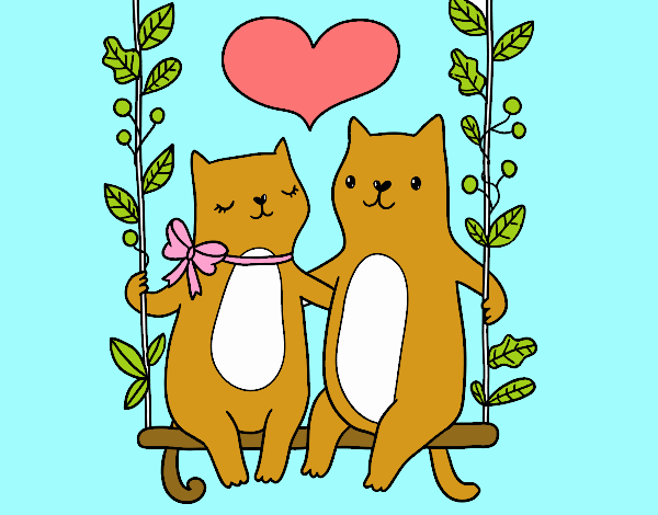 Gatitos enamorados