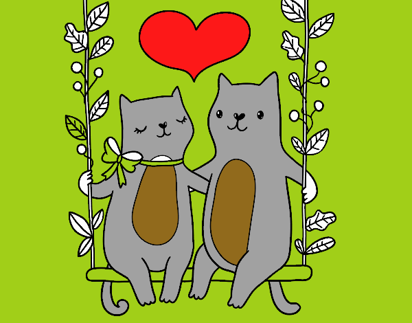 Gatitos enamorados