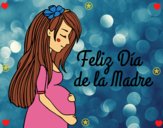 Mamá embarazada en el día de la madre