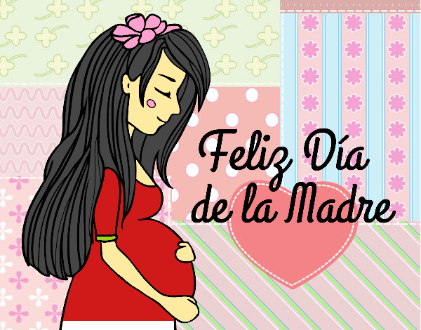 Mamá embarazada en el día de la madre