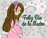 Mamá embarazada en el día de la madre