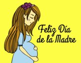 Mamá embarazada en el día de la madre