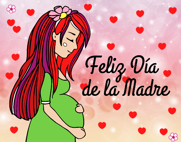 Mamá embarazada en el día de la madre