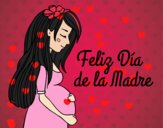 Mamá embarazada en el día de la madre