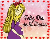 Mamá embarazada en el día de la madre