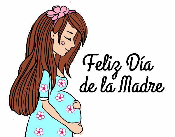 Mamá embarazada en el día de la madre