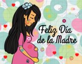 Mamá embarazada en el día de la madre