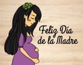 Mamá embarazada en el día de la madre