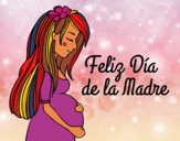 Mamá embarazada en el día de la madre