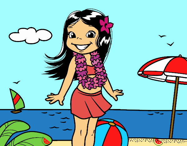 Niña en la playa