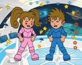 Niños astronautas