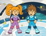 Niños astronautas