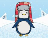 Pingüino con gorro