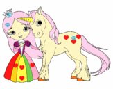 Princesa y unicornio