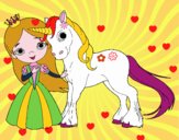 Princesa y unicornio