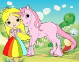 Princesa y unicornio