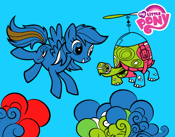 Rainbow Dash y la tortuga tanque