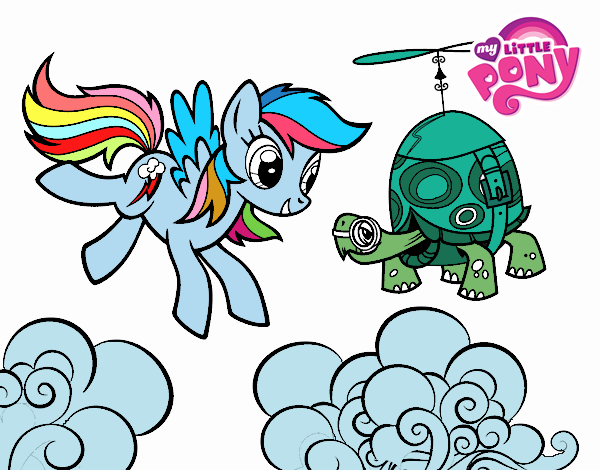 Rainbow Dash y la tortuga tanque