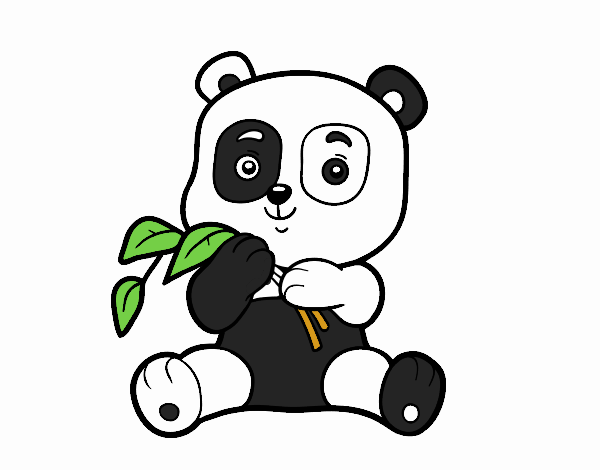 Dibujo de Un oso panda pintado por en  el día 04-05-21 a las  16:32:30. Imprime, pinta o colorea tus propios dibujos!