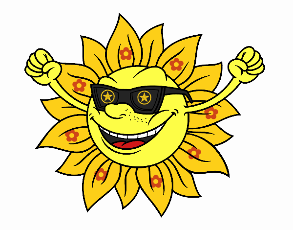 Un sol con gafas de sol