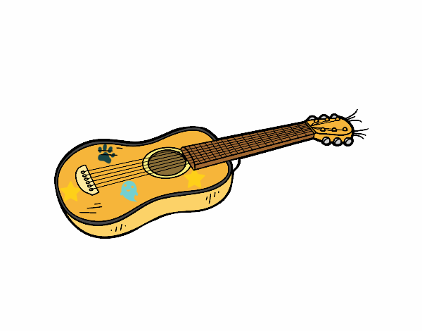 Una guitarra acústica