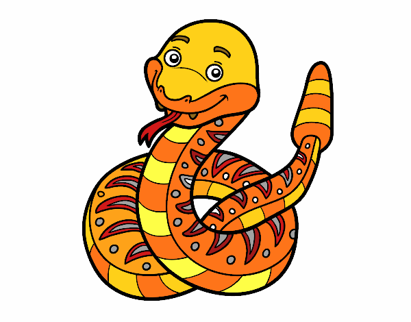 Una serpiente de cascabel