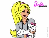 Barbie con su linda gatita