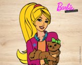 Barbie con su linda gatita