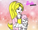 Barbie con su linda gatita