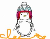 Bebé pingüino con gorrito