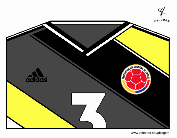 Camiseta del mundial de fútbol 2014 de Colombia