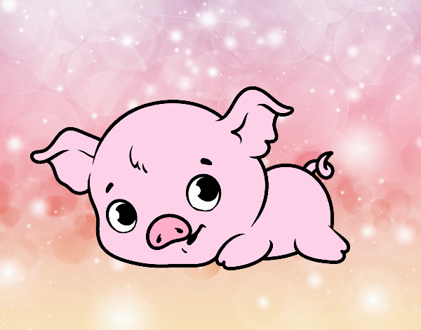 Dibujo de cerdito bebe