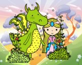 Dragón y princesa