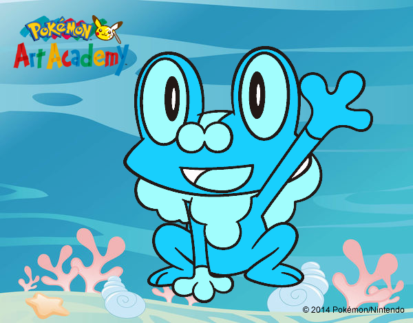 Froakie saludando