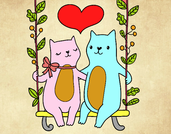 Gatitos enamorados