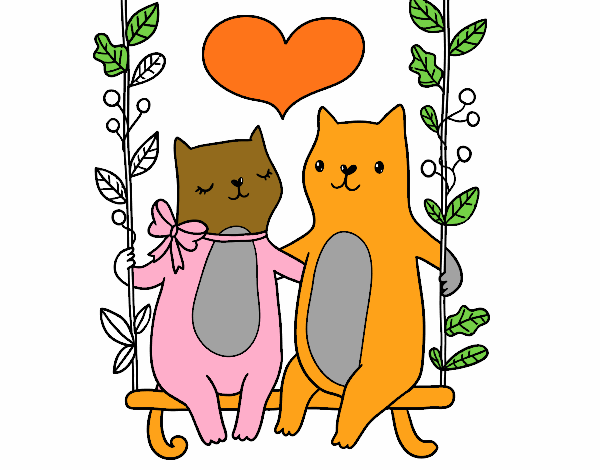 Gatitos enamorados