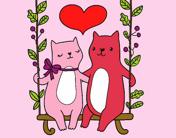 Gatitos enamorados