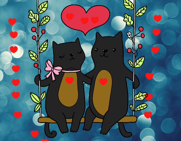 Gatitos enamorados